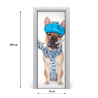 Samolepící fototapeta na dveře Nemocný pes