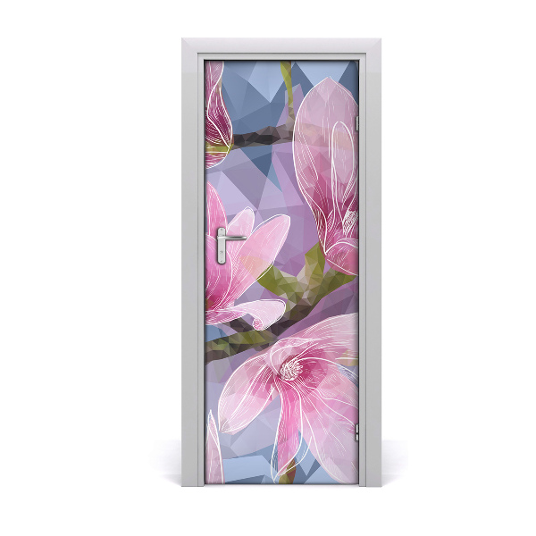 Samolepící fototapeta na dveře magnolie