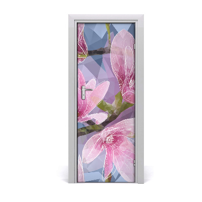 Samolepící fototapeta na dveře magnolie