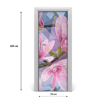Samolepící fototapeta na dveře magnolie