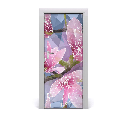 Samolepící fototapeta na dveře magnolie