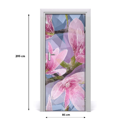 Samolepící fototapeta na dveře magnolie
