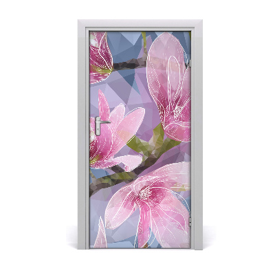 Samolepící fototapeta na dveře magnolie