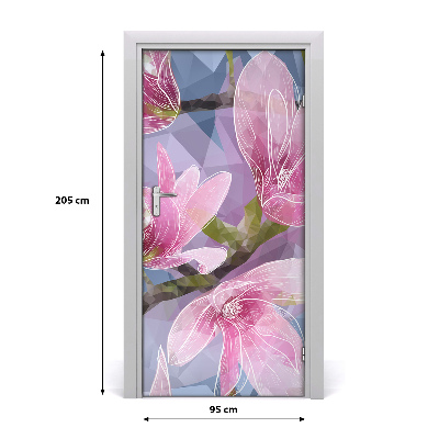 Samolepící fototapeta na dveře magnolie