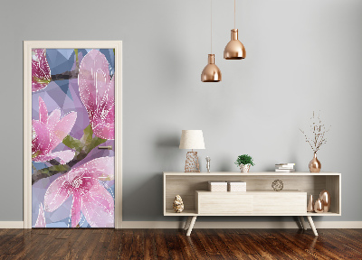 Samolepící fototapeta na dveře magnolie