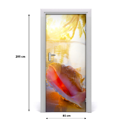 Fototapeta na dveře mušle pláž