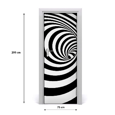 Samolepící fototapeta na dveře Spirála v pásky