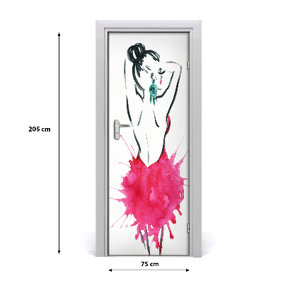 Samolepící fototapeta na dveře Ilustrace móda