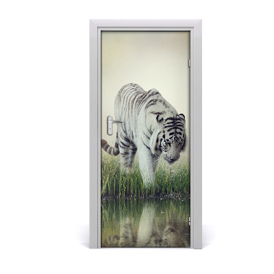 Samolepící fototapeta na dveře Bílý tygr