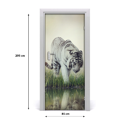 Samolepící fototapeta na dveře Bílý tygr