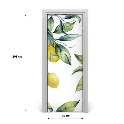 Fototapeta na dveře do domu samolepící citrony