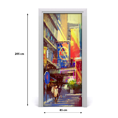 Fototapeta samolepící na dveře Barevné město