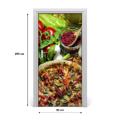 Fototapeta na dveře do domu samolepící Pizza