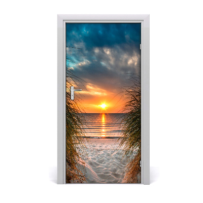 Fototapeta na dveře západ slunce moře