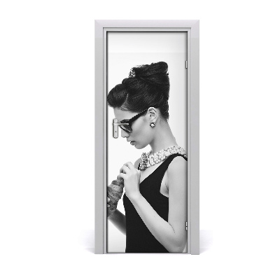 Fototapeta na dveře žena brýle