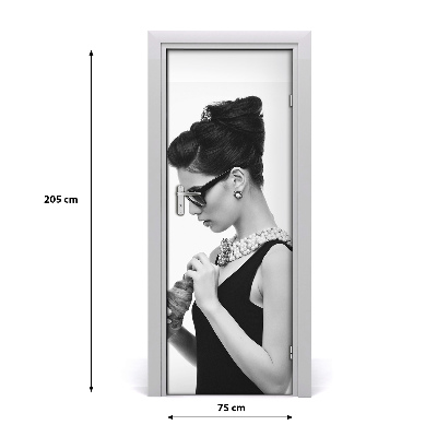 Fototapeta na dveře žena brýle