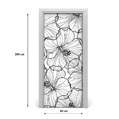 Samolepící fototapeta na dveře Hibiskus