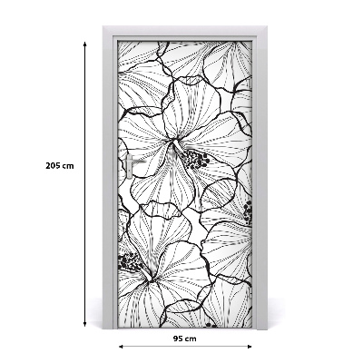 Samolepící fototapeta na dveře Hibiskus