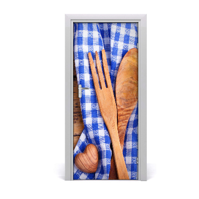 Fototapeta na dveře dřevěné příbory