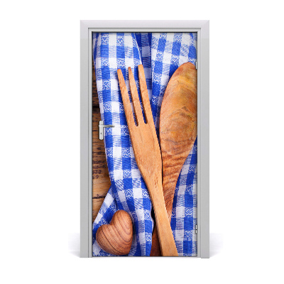 Fototapeta na dveře dřevěné příbory