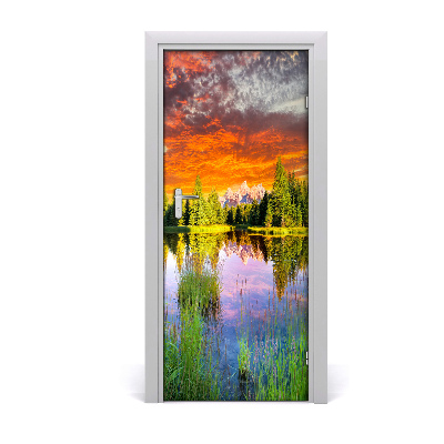 Fototapeta na dveře jezero v lese
