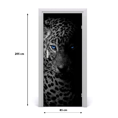 Samolepící fototapeta na dveře Leopard