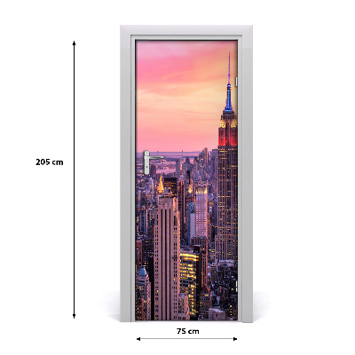 Fototapeta samolepící na dveře New York zachód