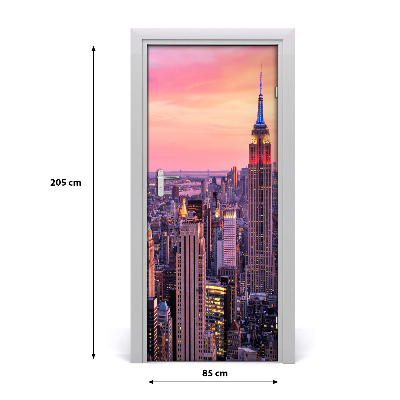 Fototapeta samolepící na dveře New York zachód