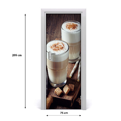 Fototapeta na dveře samolepící káva latte