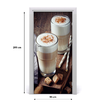 Fototapeta na dveře samolepící káva latte