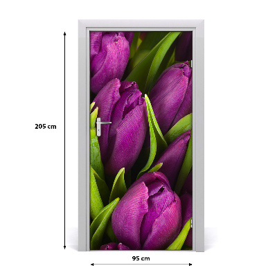 Fototapeta samolepící fialové tulipány
