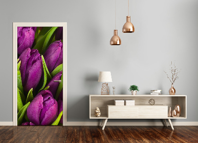 Fototapeta samolepící fialové tulipány