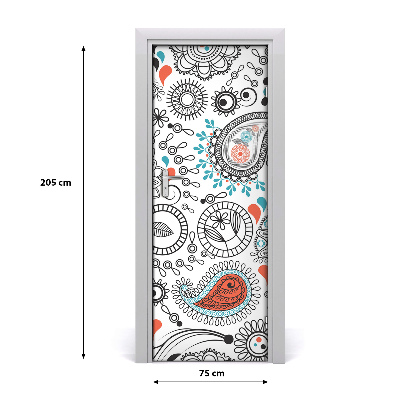 Samolepící fototapeta na dveře Ornamenty