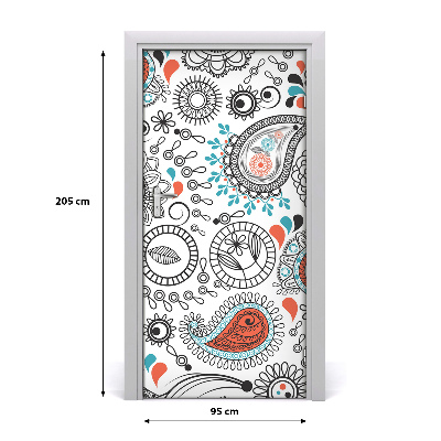Samolepící fototapeta na dveře Ornamenty