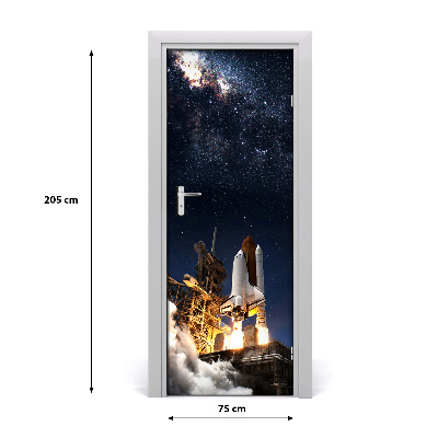 Fototapeta samolepící dveře startující raketa