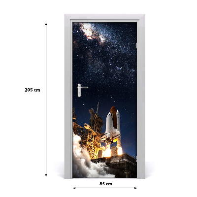 Fototapeta samolepící dveře startující raketa