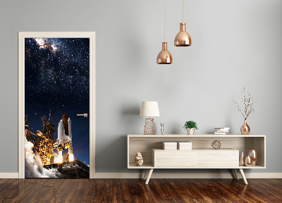 Fototapeta samolepící dveře startující raketa