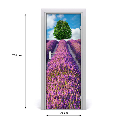 Fototapeta na dveře pole levandule