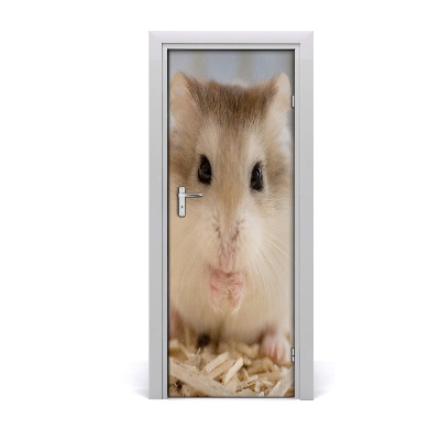 Samolepící fototapeta na dveře Křeček