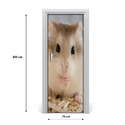 Samolepící fototapeta na dveře Křeček