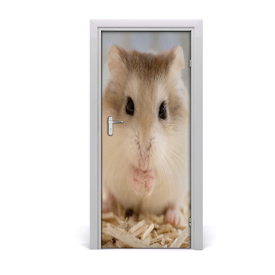 Samolepící fototapeta na dveře Křeček