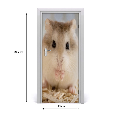 Samolepící fototapeta na dveře Křeček