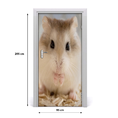 Samolepící fototapeta na dveře Křeček