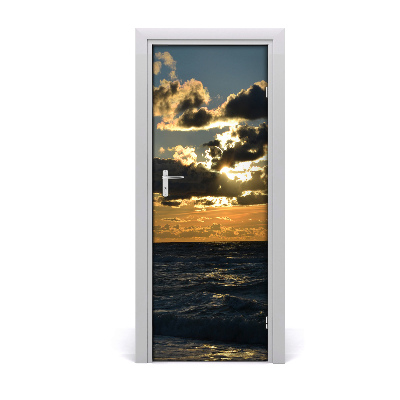 Fototapeta na dveře západ slunce moře