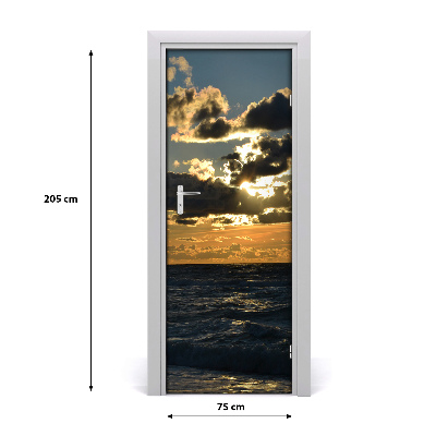 Fototapeta na dveře západ slunce moře