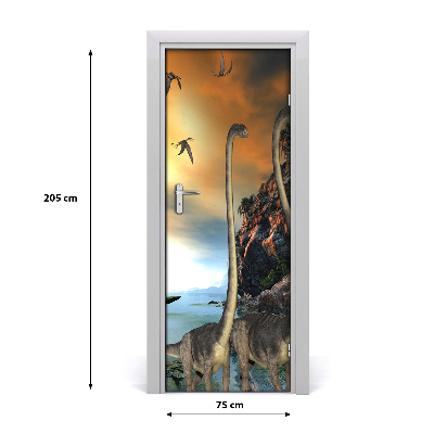 Samolepící fototapeta na dveře Dinozaury