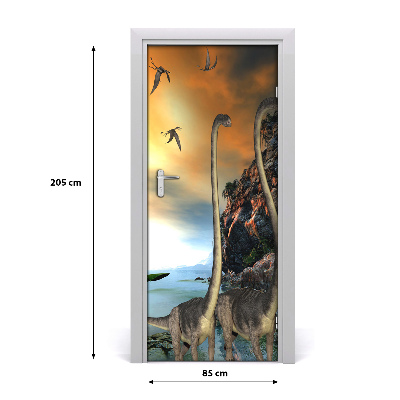 Samolepící fototapeta na dveře Dinozaury