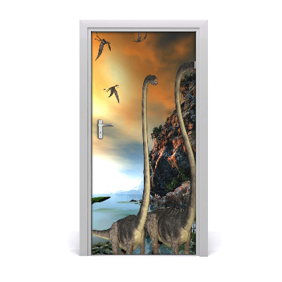 Samolepící fototapeta na dveře Dinozaury
