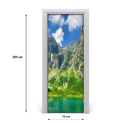 Fototapeta na dveře jezero v horách