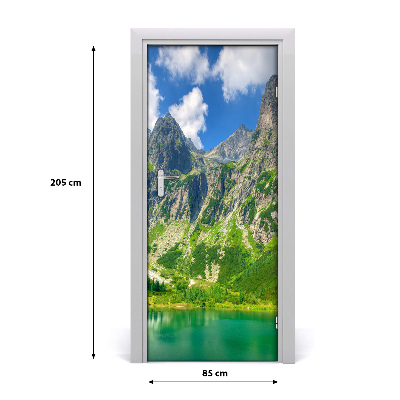 Fototapeta na dveře jezero v horách